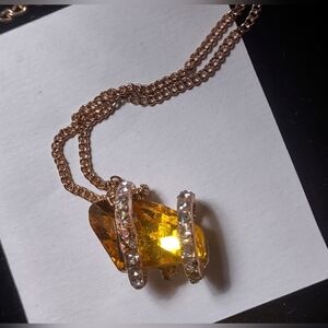 FREE with Purchase Yellow Topaz Birthstone Fashion Necklace
